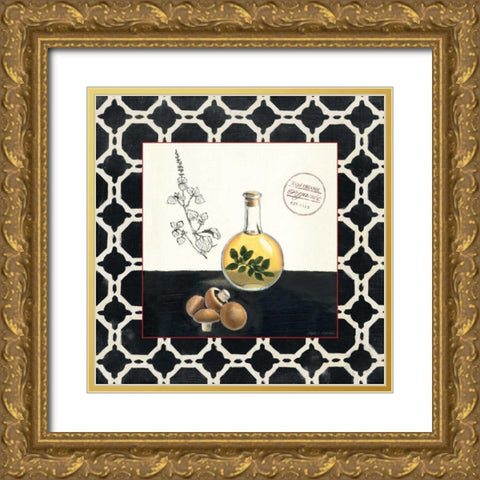 Oregano and Mushrooms Gold Ornate Wood Framed Art Print with Double Matting by Fabiano, Marco