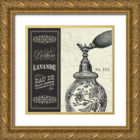 Parfum I Gold Ornate Wood Framed Art Print with Double Matting by Pela Studio
