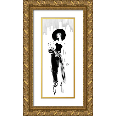 Fifties Fashion IV with Red Gold Ornate Wood Framed Art Print with Double Matting by Tavoletti, Anne