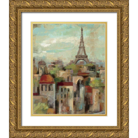 Spring in Paris II Gold Ornate Wood Framed Art Print with Double Matting by Vassileva, Silvia