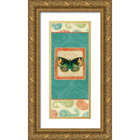 Folk Floral VI Gold Ornate Wood Framed Art Print with Double Matting by Brissonnet, Daphne