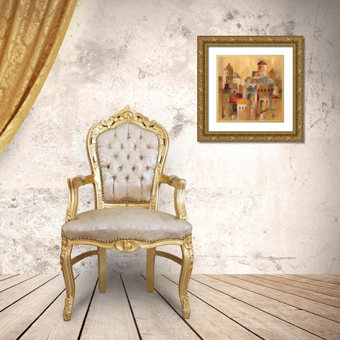 Old Town I Gold Ornate Wood Framed Art Print with Double Matting by Vassileva, Silvia