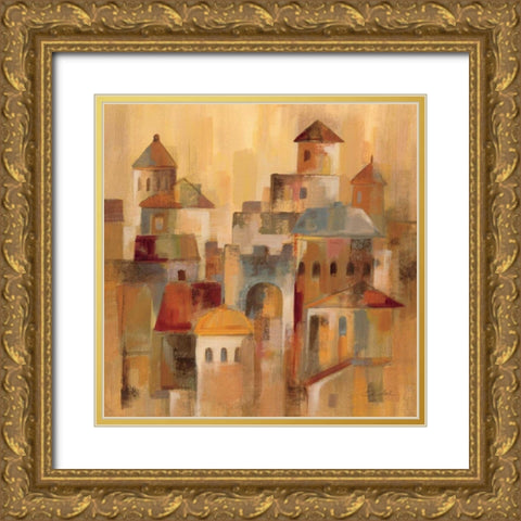 Old Town I Gold Ornate Wood Framed Art Print with Double Matting by Vassileva, Silvia
