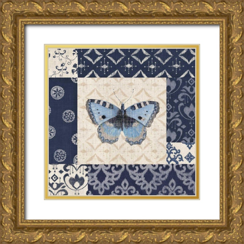 Indigo Nature II Gold Ornate Wood Framed Art Print with Double Matting by Brissonnet, Daphne