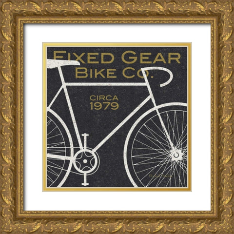 Fixed Gear Bike Co Gold Ornate Wood Framed Art Print with Double Matting by Mullan, Michael