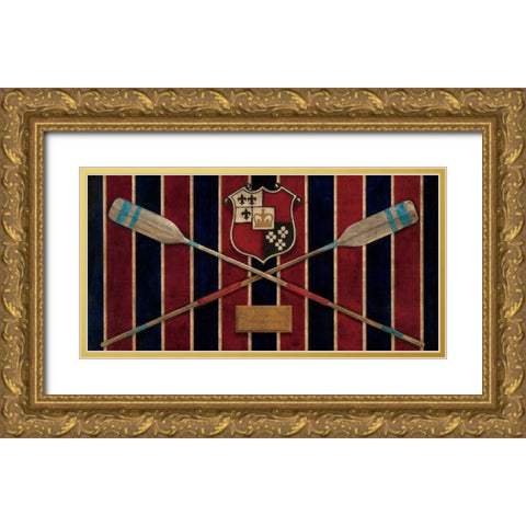 Varsity Boathouse Gold Ornate Wood Framed Art Print with Double Matting by Tillmon, Avery