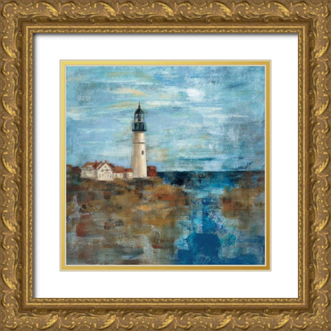 Lighthouse Dream Gold Ornate Wood Framed Art Print with Double Matting by Vassileva, Silvia