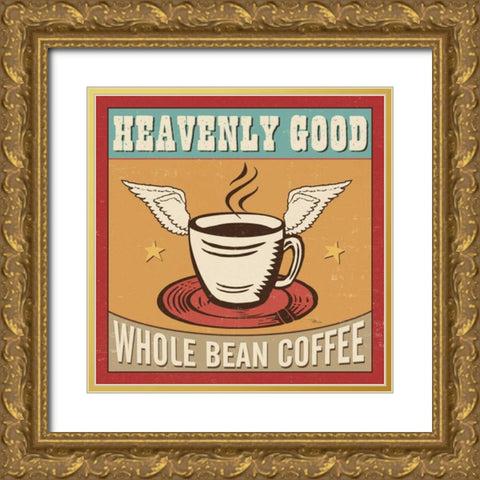 Coffeehouse IV Gold Ornate Wood Framed Art Print with Double Matting by Pela Studio