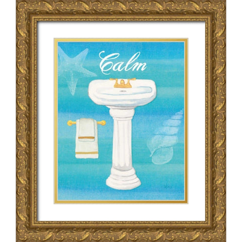 Seashells Spa I  No Border Gold Ornate Wood Framed Art Print with Double Matting by Charron, Veronique