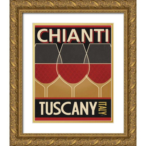 Chianti Gold Ornate Wood Framed Art Print with Double Matting by Pela Studio