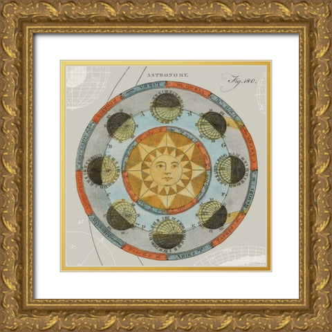 Solar Calendar Gold Ornate Wood Framed Art Print with Double Matting by Schlabach, Sue