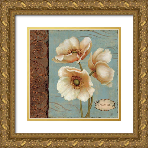 Windflower I Gold Ornate Wood Framed Art Print with Double Matting by Brissonnet, Daphne