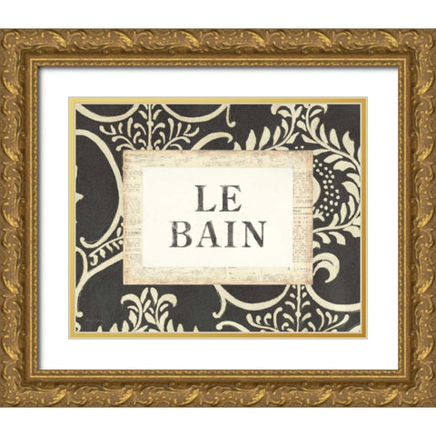 Le Bain Gold Ornate Wood Framed Art Print with Double Matting by Adams, Emily