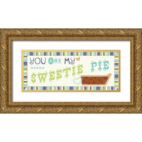 Luv 2 Bake III Gold Ornate Wood Framed Art Print with Double Matting by Pela Studio