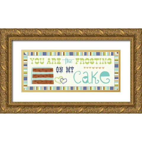 Luv 2 Bake IV Gold Ornate Wood Framed Art Print with Double Matting by Pela Studio