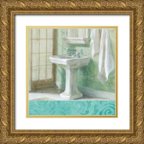 Refresh Bath Border II Gold Ornate Wood Framed Art Print with Double Matting by Nai, Danhui