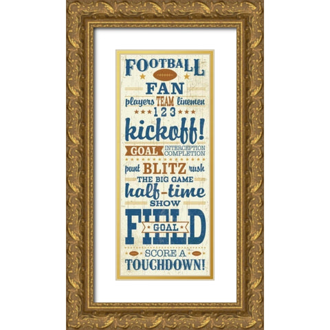Sport Lover I Brown Gold Ornate Wood Framed Art Print with Double Matting by Pela Studio