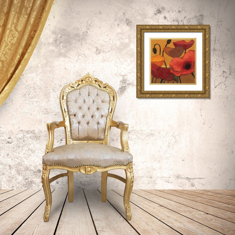 Poppy Curry II Gold Ornate Wood Framed Art Print with Double Matting by Novak, Shirley