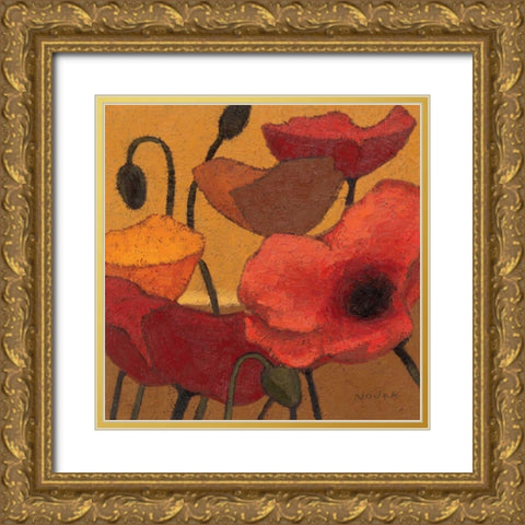 Poppy Curry II Gold Ornate Wood Framed Art Print with Double Matting by Novak, Shirley