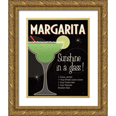 Cocktail Hour I Gold Ornate Wood Framed Art Print with Double Matting by Pela Studio