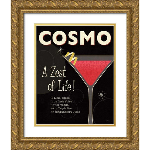 Cocktail Hour II Gold Ornate Wood Framed Art Print with Double Matting by Pela Studio