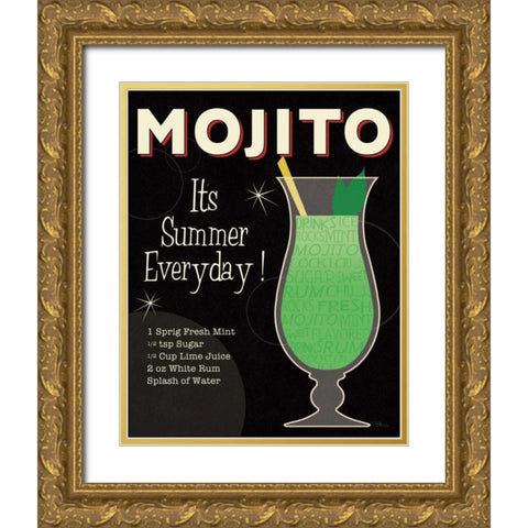 Cocktail Hour IV Gold Ornate Wood Framed Art Print with Double Matting by Pela Studio