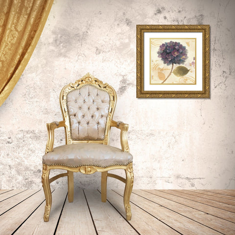 Abundant Hydrangea II Gold Ornate Wood Framed Art Print with Double Matting by Hristova, Albena