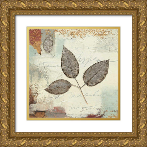 Silver Leaves II Gold Ornate Wood Framed Art Print with Double Matting by Wiens, James