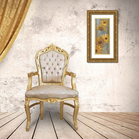 Yellow Gerberas II Gold Ornate Wood Framed Art Print with Double Matting by Vassileva, Silvia