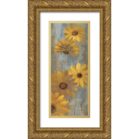 Yellow Gerberas II Gold Ornate Wood Framed Art Print with Double Matting by Vassileva, Silvia