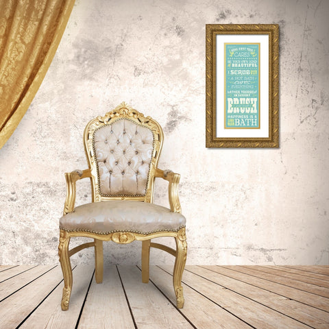 Wash Up I Gold Ornate Wood Framed Art Print with Double Matting by Pela Studio