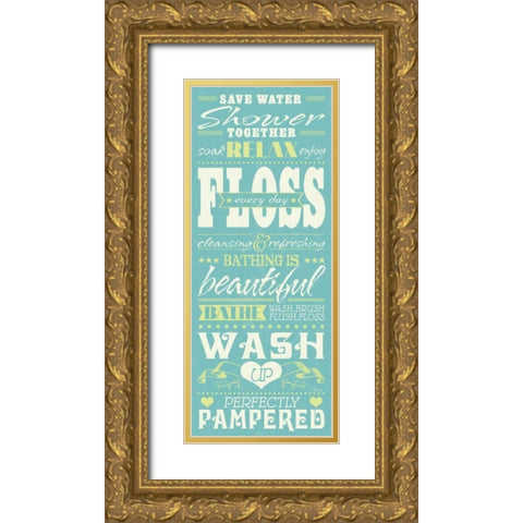 Wash Up II Gold Ornate Wood Framed Art Print with Double Matting by Pela Studio