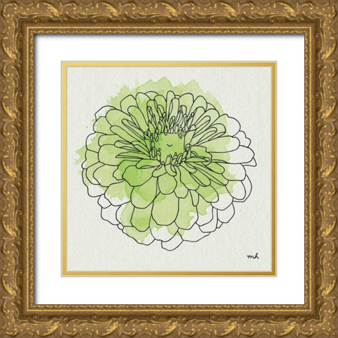 Watercolor Floral I Gold Ornate Wood Framed Art Print with Double Matting by Hershey, Moira