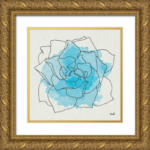 Watercolor Floral II Gold Ornate Wood Framed Art Print with Double Matting by Hershey, Moira