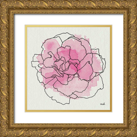 Watercolor Floral III Gold Ornate Wood Framed Art Print with Double Matting by Hershey, Moira