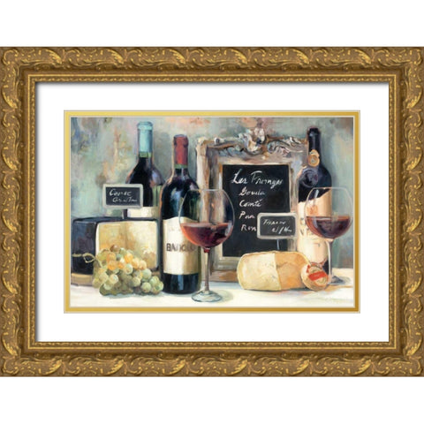 Les Fromages Gold Ornate Wood Framed Art Print with Double Matting by Hageman, Marilyn