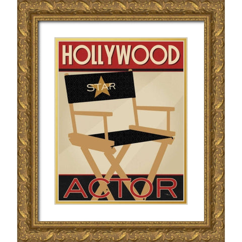 Directors Cut I Gold Ornate Wood Framed Art Print with Double Matting by Pela Studio