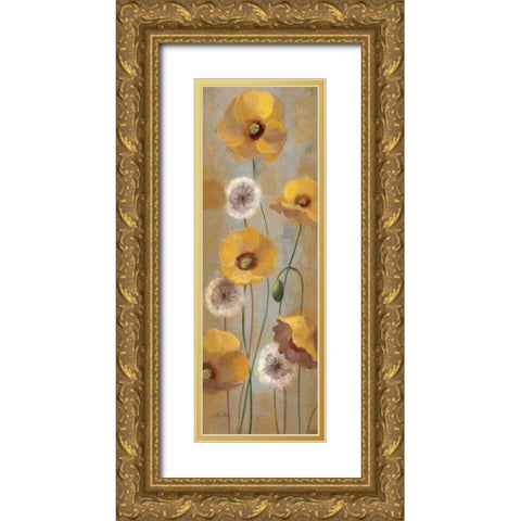 Spring Poppies I Gold Ornate Wood Framed Art Print with Double Matting by Vassileva, Silvia