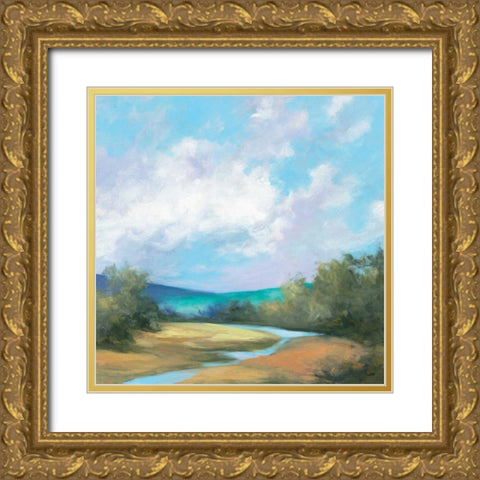 Hedgerow II Gold Ornate Wood Framed Art Print with Double Matting by Purinton, Julia