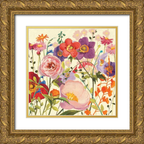 Couleur Printemps II Gold Ornate Wood Framed Art Print with Double Matting by Novak, Shirley
