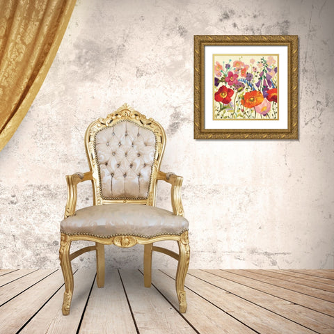 Couleur Printemps III Gold Ornate Wood Framed Art Print with Double Matting by Novak, Shirley