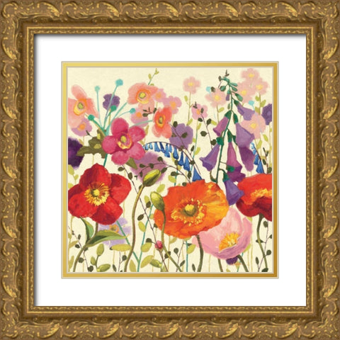 Couleur Printemps III Gold Ornate Wood Framed Art Print with Double Matting by Novak, Shirley