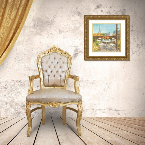 September in Paris Crop Gold Ornate Wood Framed Art Print with Double Matting by Nai, Danhui