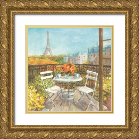 September in Paris Crop Gold Ornate Wood Framed Art Print with Double Matting by Nai, Danhui