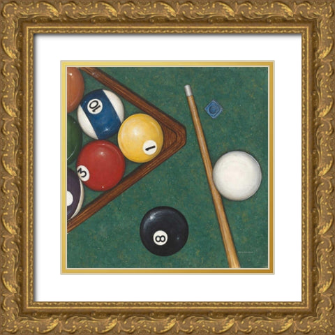 Pool Gold Ornate Wood Framed Art Print with Double Matting by Brown, David Carter