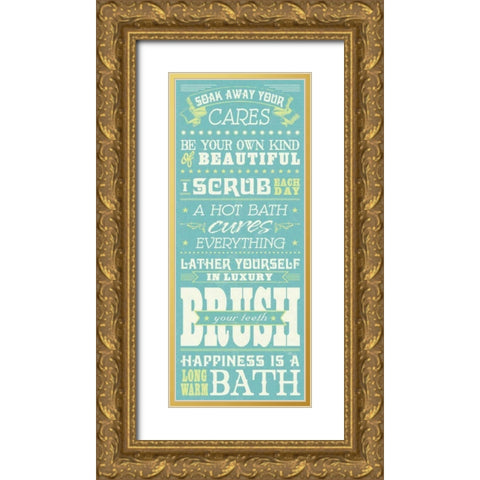 Wash Up I Gold Ornate Wood Framed Art Print with Double Matting by Pela Studio