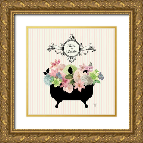Bain du Jardin I no Border  Gold Ornate Wood Framed Art Print with Double Matting by Mousseau, Studio