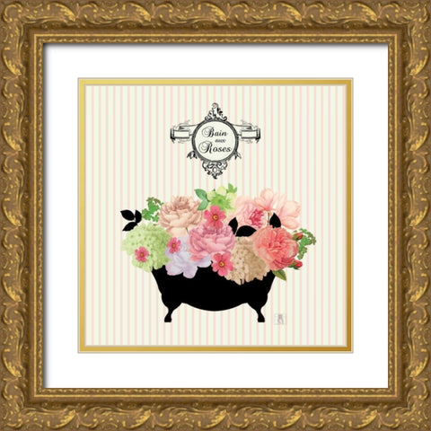 Bain du Jardin III no Border  Gold Ornate Wood Framed Art Print with Double Matting by Mousseau, Studio