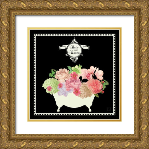 Bain du Jardin III Black Gold Ornate Wood Framed Art Print with Double Matting by Mousseau, Studio