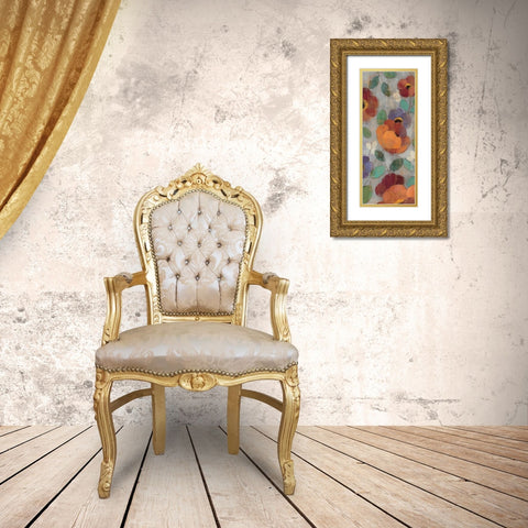 Urban Floral Panel I Gold Ornate Wood Framed Art Print with Double Matting by Vassileva, Silvia